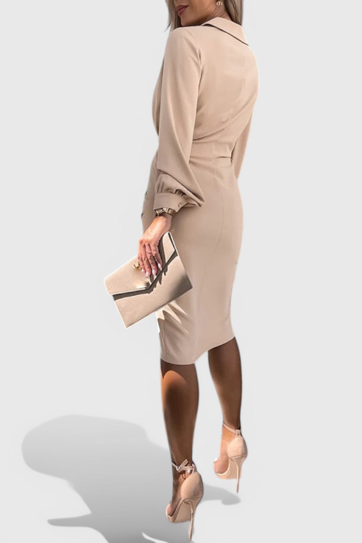 Lillian | Vestido Midi con Detalle Cortado