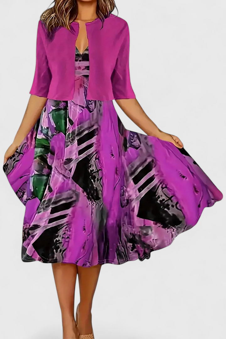 Estrella | Conjunto de Vestido Blazer Midi