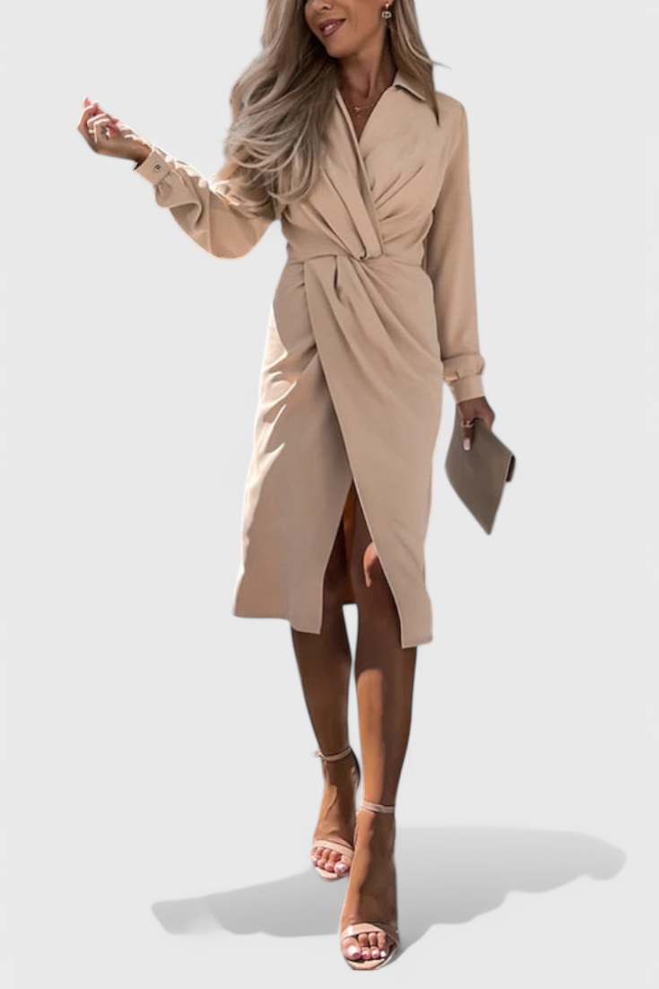 Lillian | Vestido Midi con Detalle Cortado