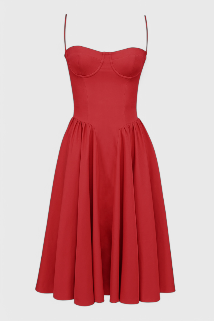 Felicity | Vestido Midi Corsé Sin Mangas