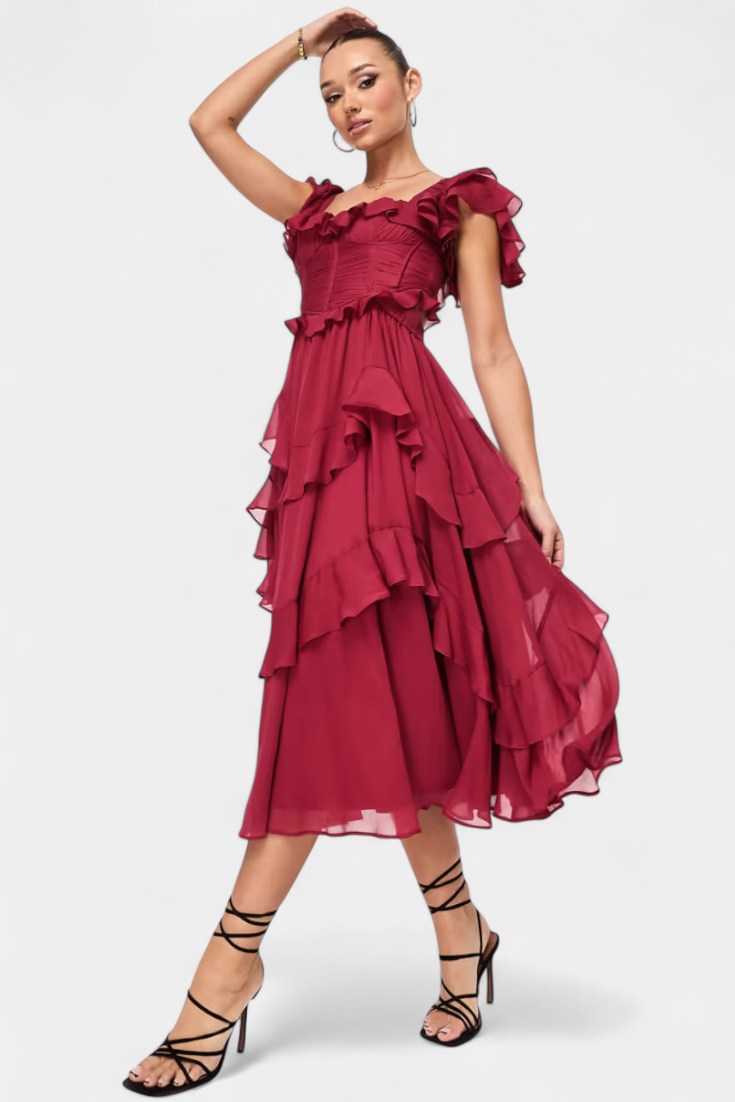 Natalie | Vestido Midi Radiante