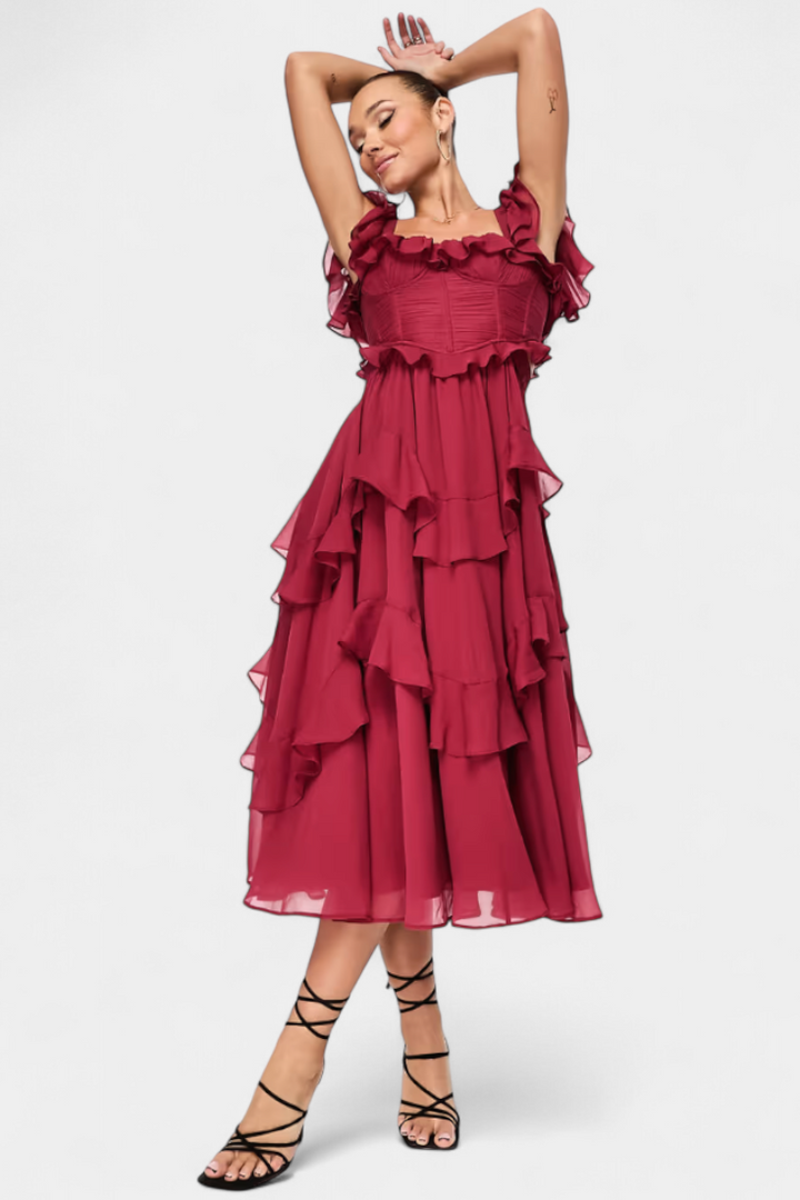 Natalie | Vestido Midi Radiante