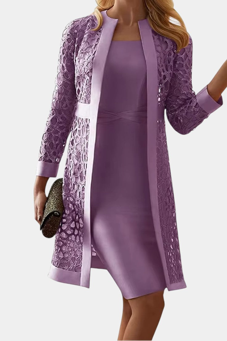 Freya | Conjunto de Vestido de Dos Piezas con Encaje