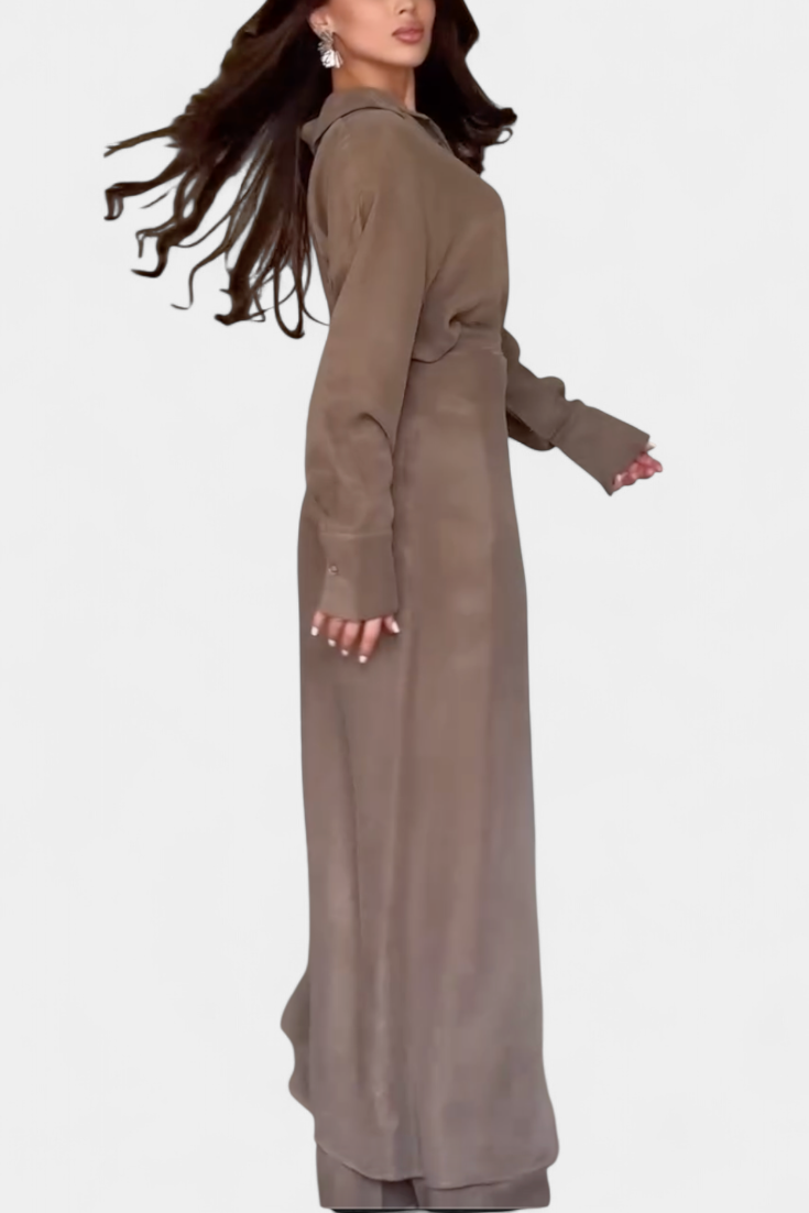 Marisol | Conjunto Casual de Camisa Suelta y Pantalón Falda