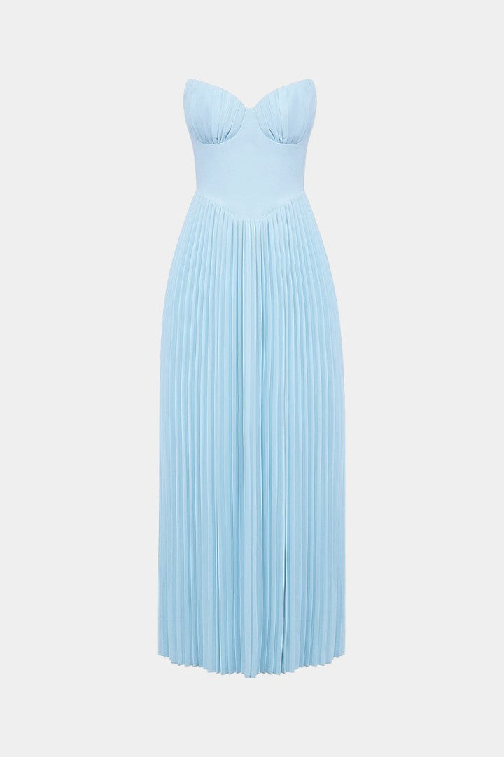 Seraphina | Vestido Bustier Plisado Sin Tirantes