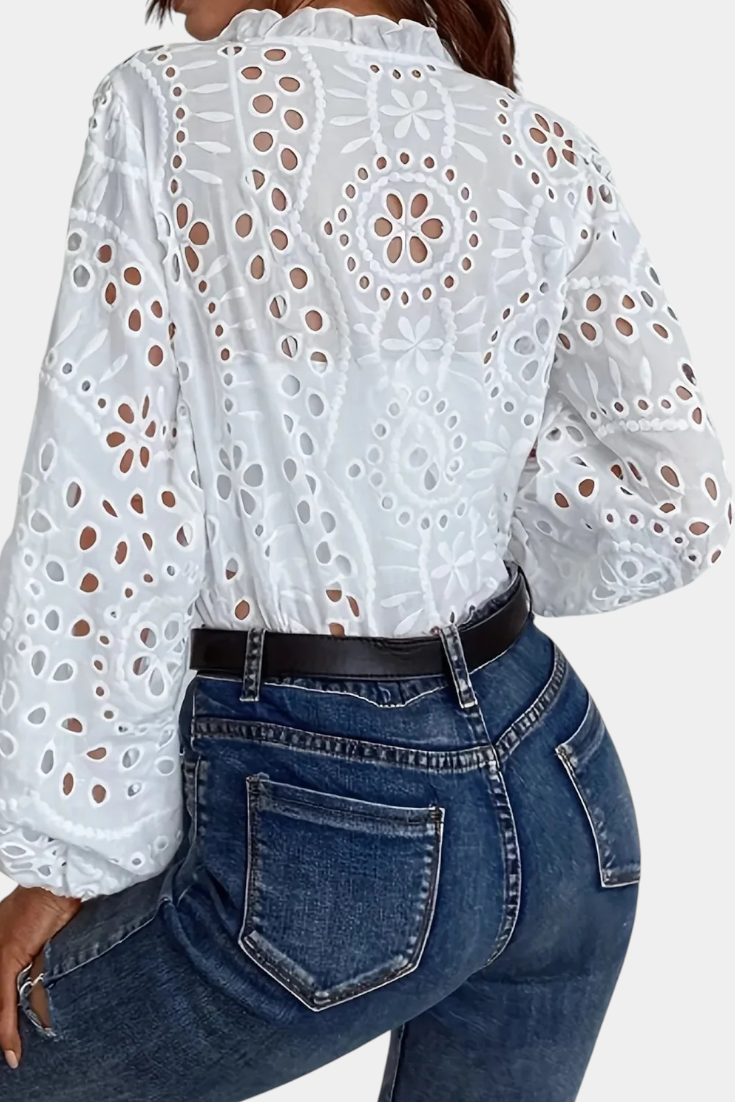 Constanza | Blusa Alba con Ojal