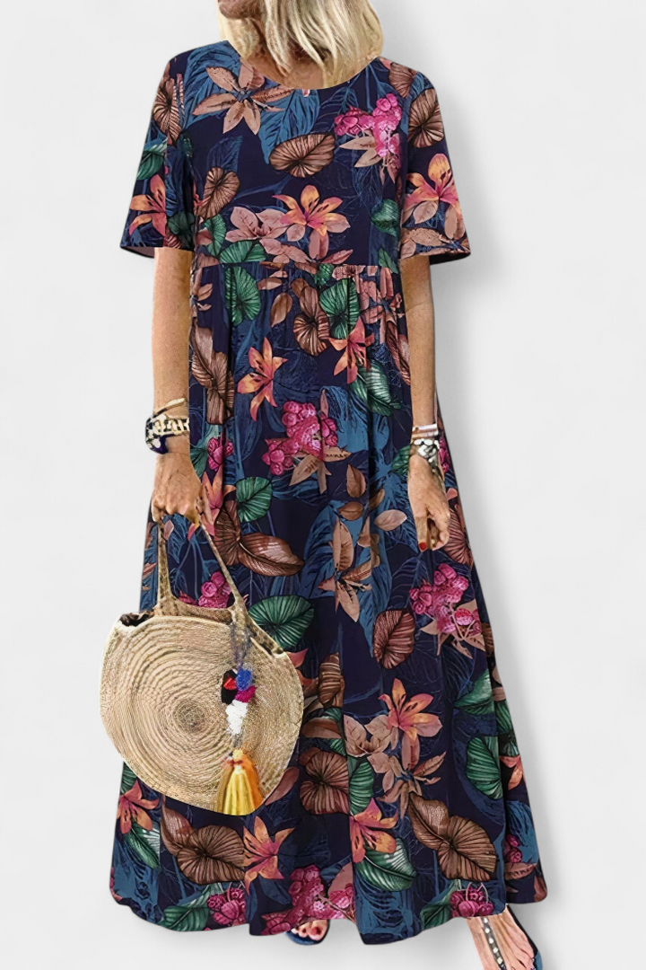 Kareela | Vestido Largo Floral de Estilo Relajado