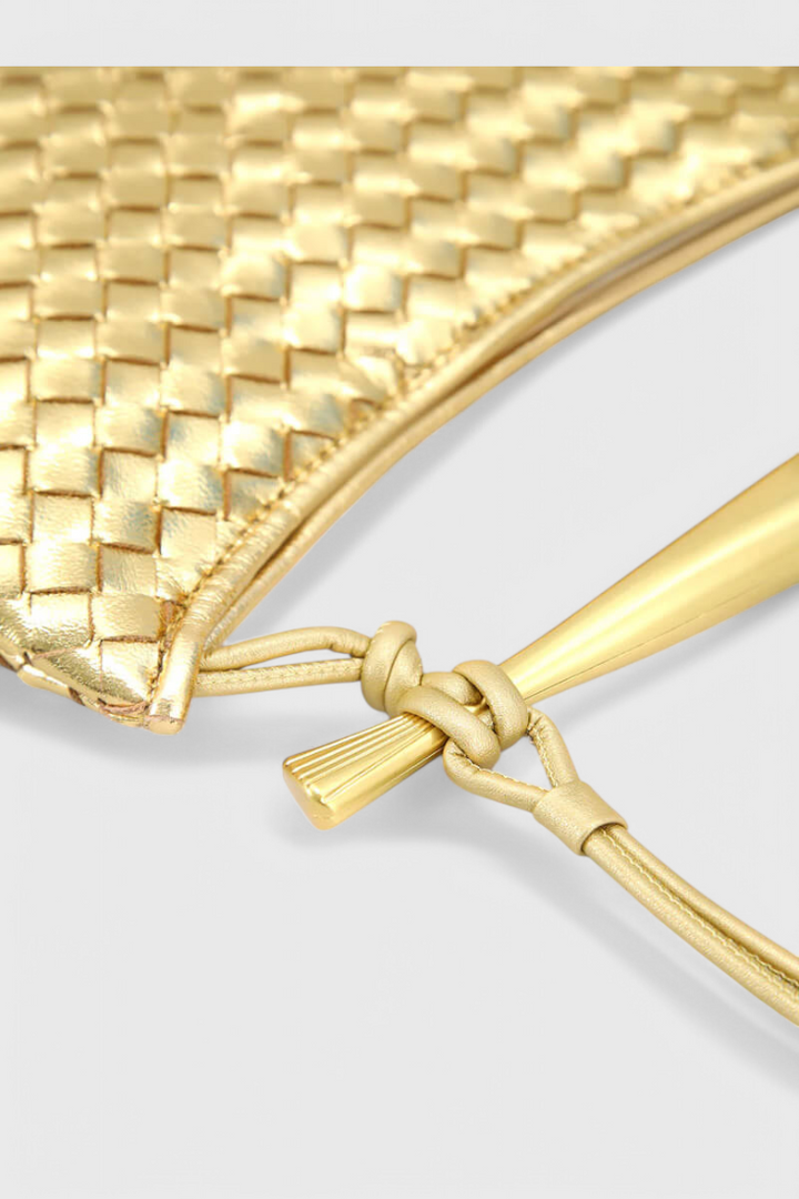 Gerda | Bolso Woven con Asa Dorada