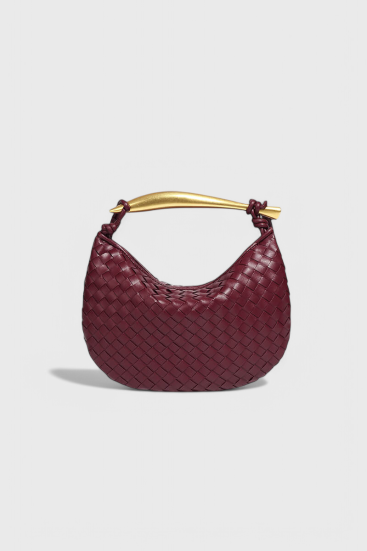 Gerda | Bolso Woven con Asa Dorada