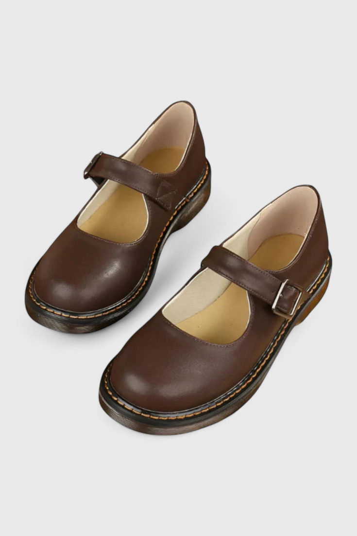 Blanca | Zapatos Mary Jane Vintage con Correa y Suela de Confort