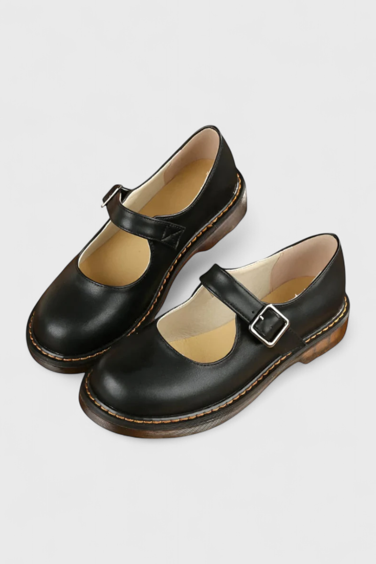 Blanca | Zapatos Mary Jane Vintage con Correa y Suela de Confort
