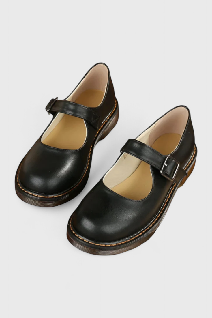 Blanca | Zapatos Mary Jane Vintage con Correa y Suela de Confort