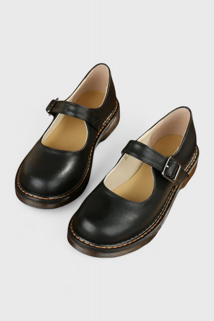 Blanca | Zapatos Mary Jane Vintage con Correa y Suela de Confort