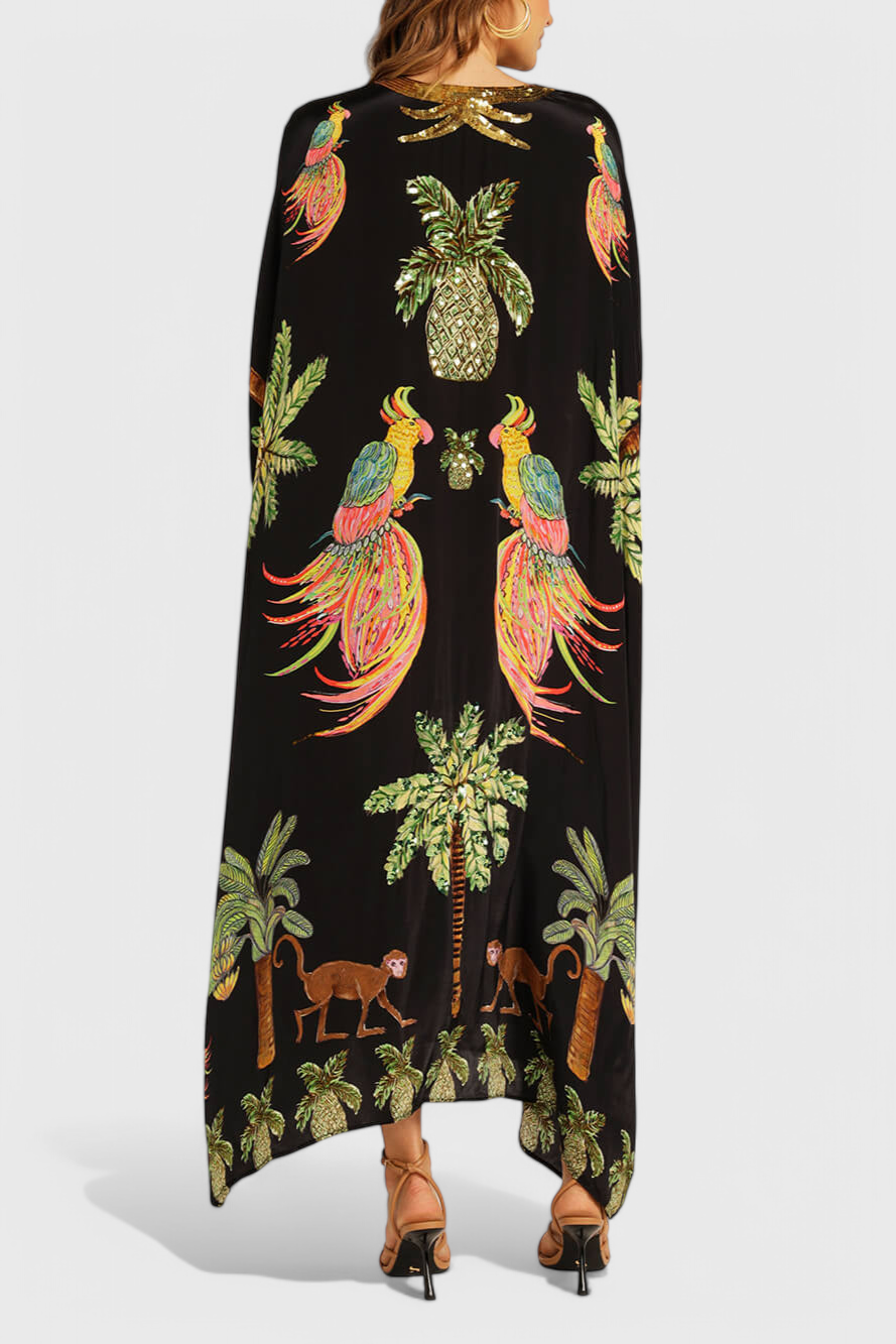 Evangeline | Vestido Impreso con Hombros Caídos