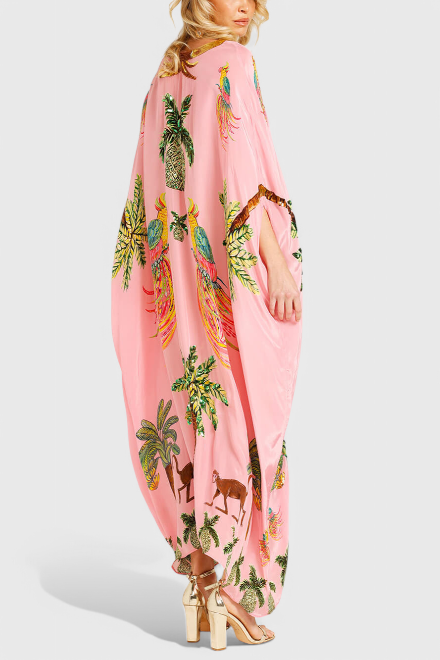 Evangeline | Vestido Impreso con Hombros Caídos