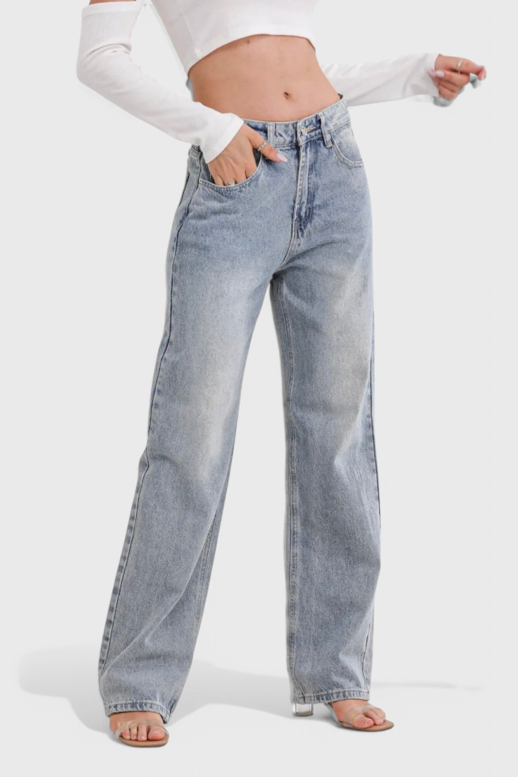 Roxy | Jeans Vintage Desgastados de Cintura Alta