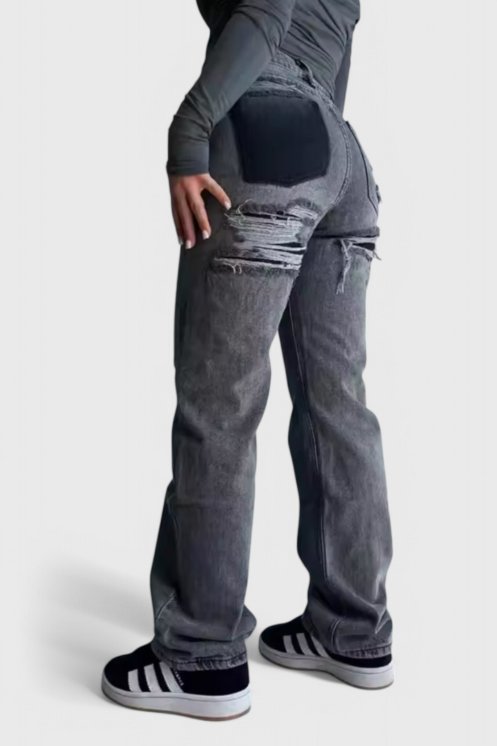 Roxy | Jeans Vintage Desgastados de Cintura Alta