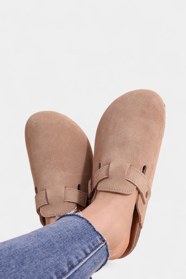 Tia | Zuecos de Ante Robust