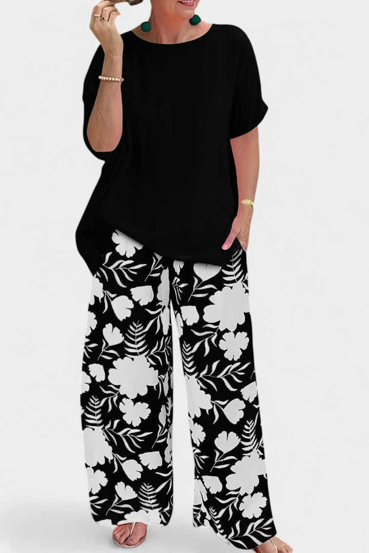 Aivy | Conjunto Floral de Dos Piezas con Toque Relajado