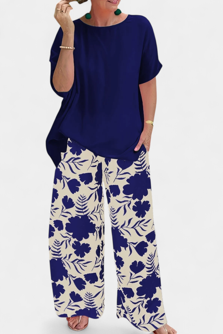 Aivy | Conjunto Floral de Dos Piezas con Toque Relajado