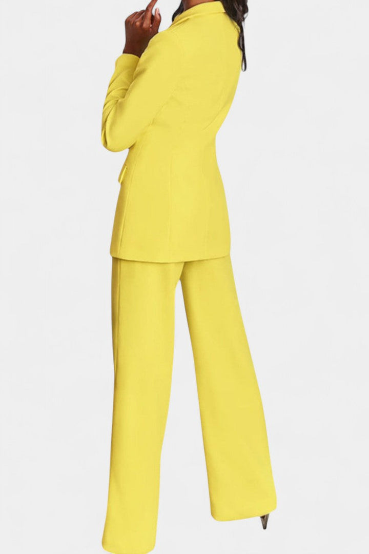 Marnie | Conjunto de Blazer a Medida y Pantalones de Pierna Ancha