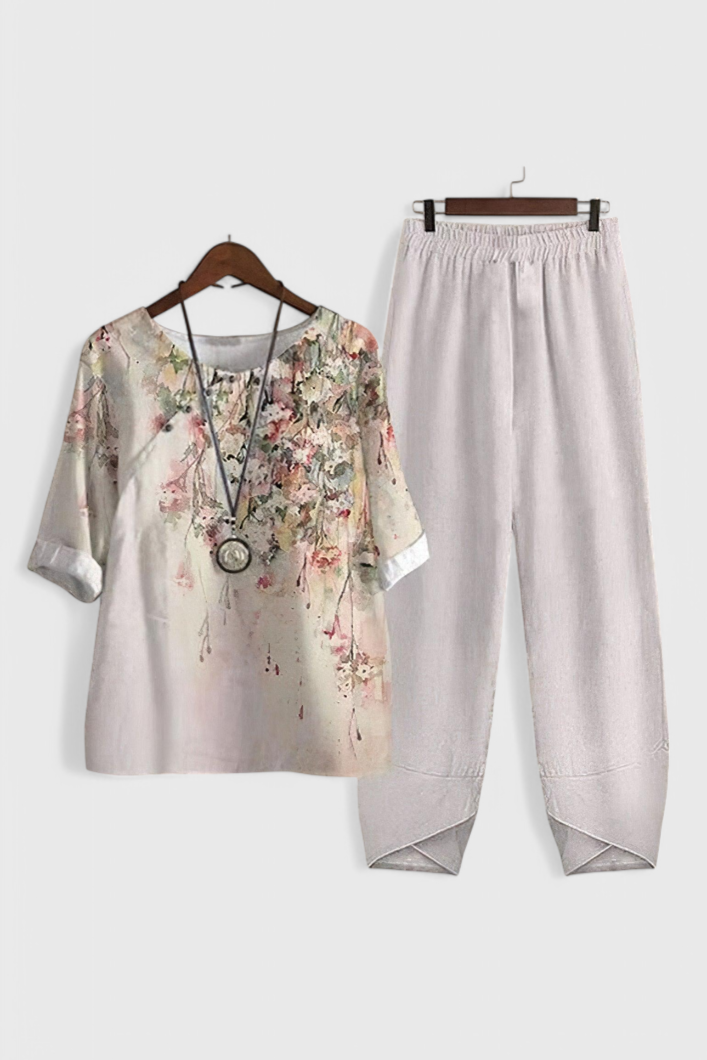 Ursula | Conjunto Chic de Camisa y Pantalón con Estilo Relajado