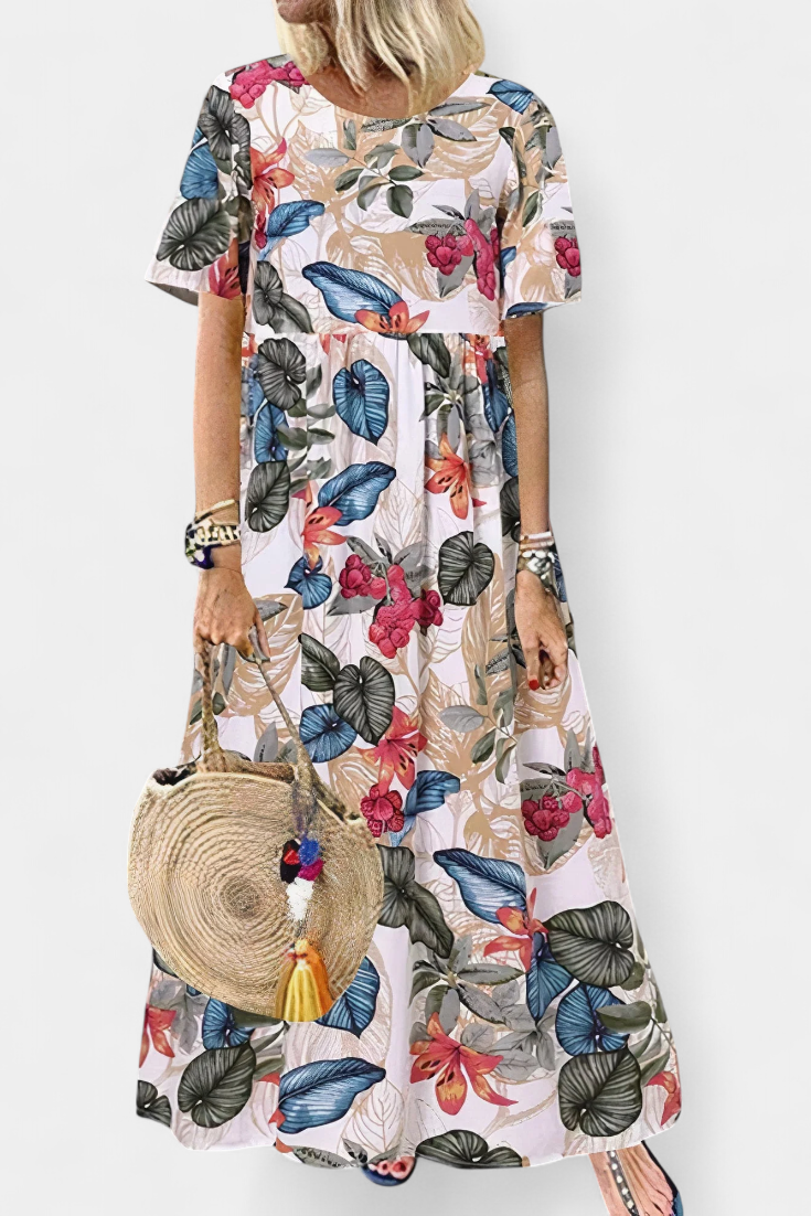 Kareela | Vestido Largo Floral de Estilo Relajado