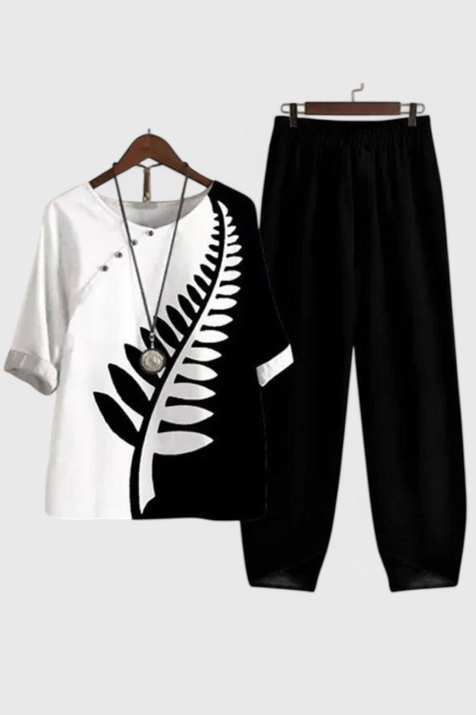 Ursula | Conjunto Chic de Camisa y Pantalón con Estilo Relajado