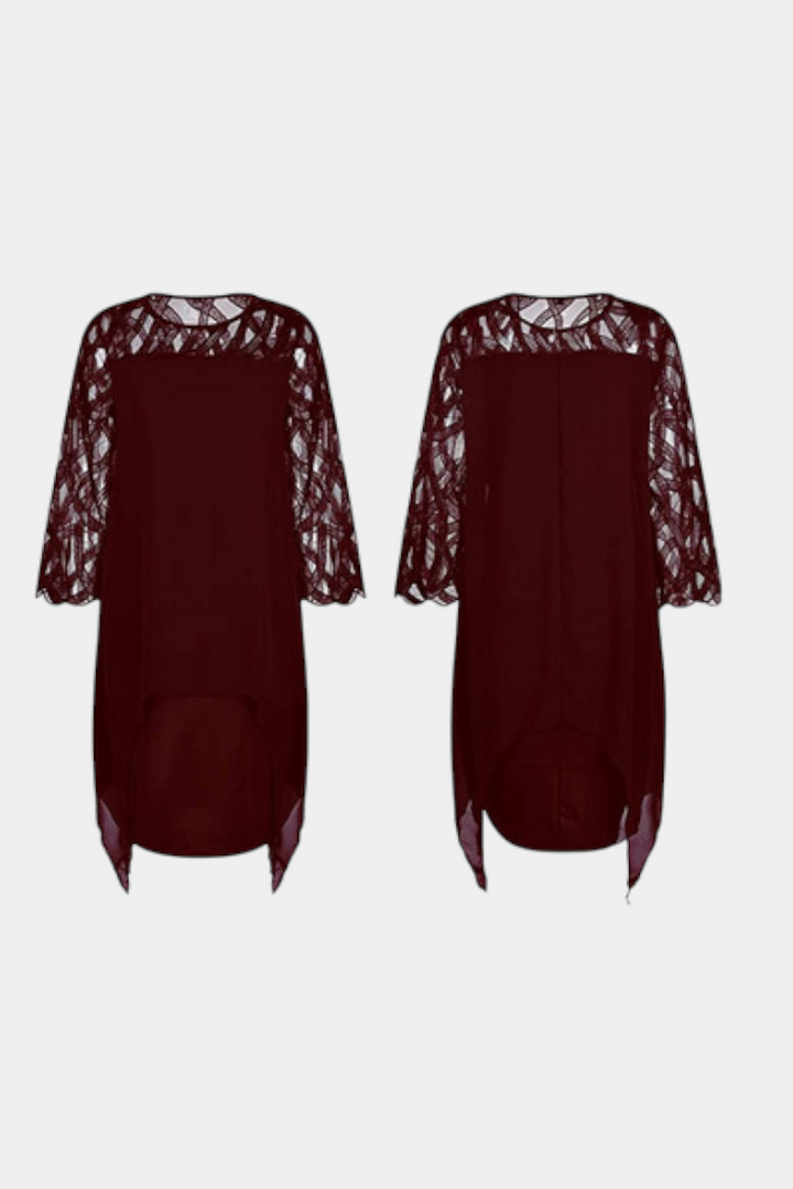 Yana | Vestido Talla Grande con Mangas de Encaje