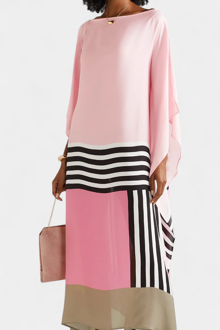 Elenora | Caftán Geométrico de Corte Amplio