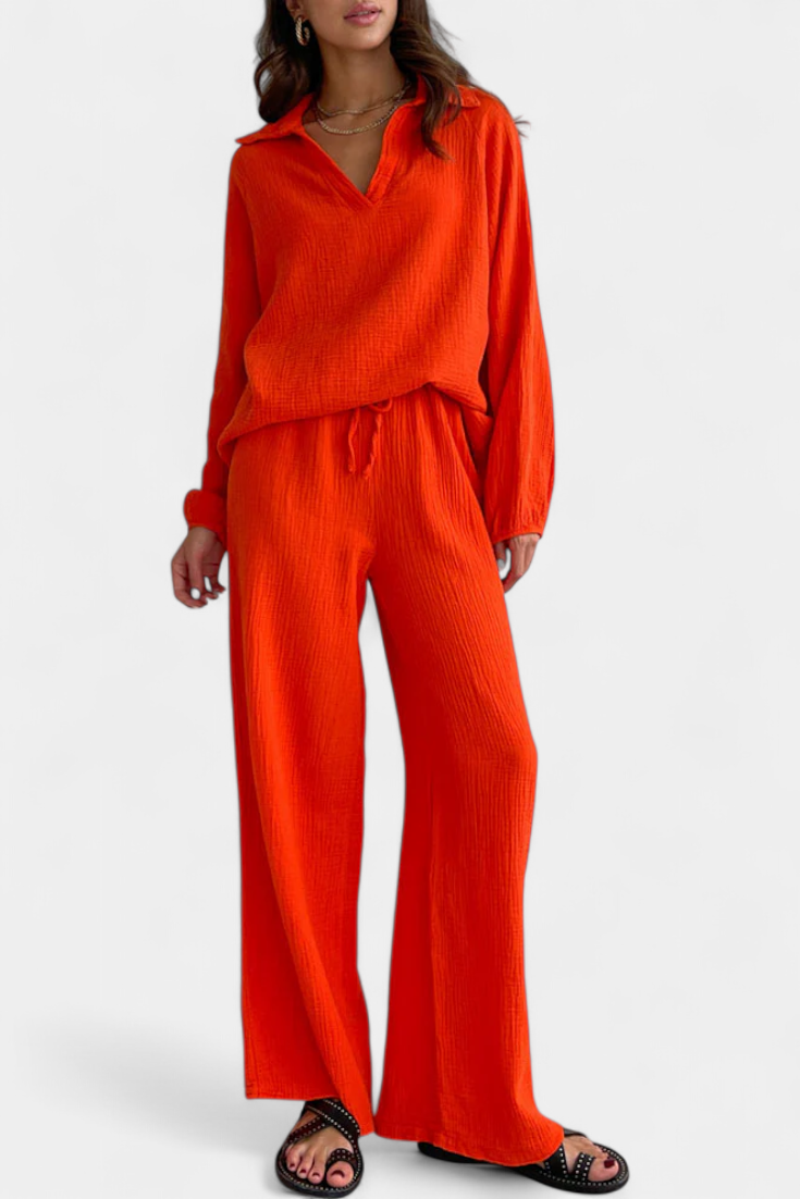 Aya | Conjunto de Dos Piezas con Escote en V