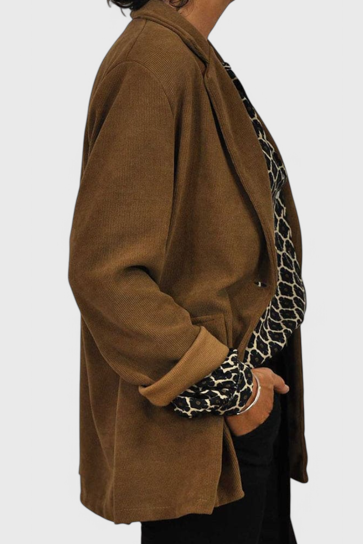 Jemima | Blusa de Botones con Estampado Geométrico