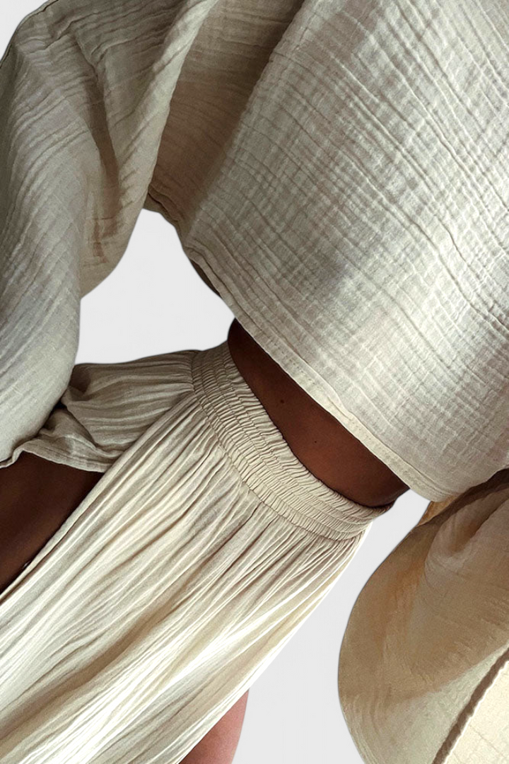 Martha | Conjunto de Dos Piezas con Falda de Abertura Alta