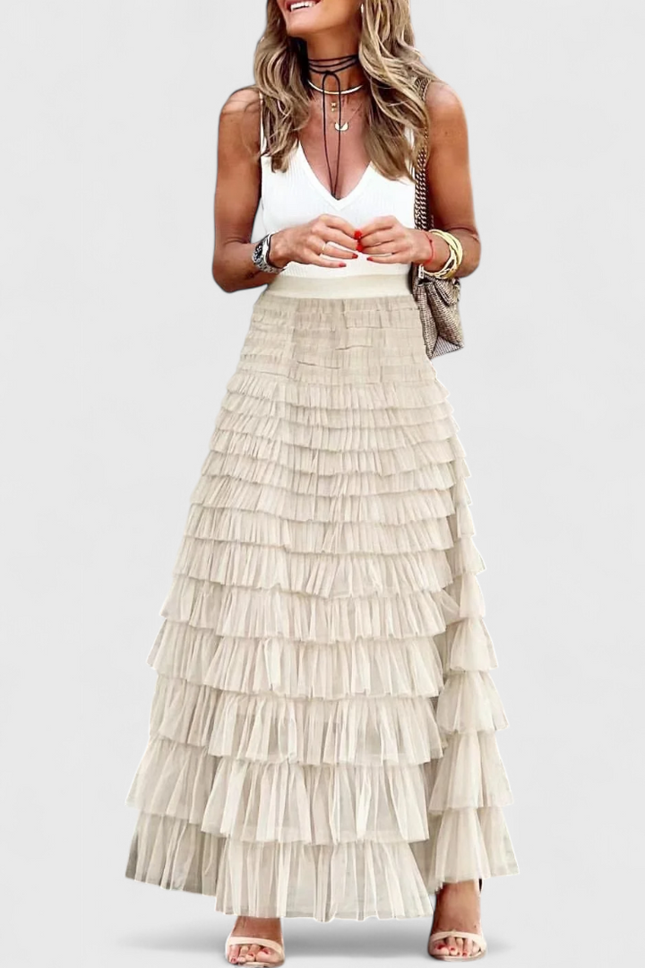 Capucine | Falda Larga de Tul Vintage