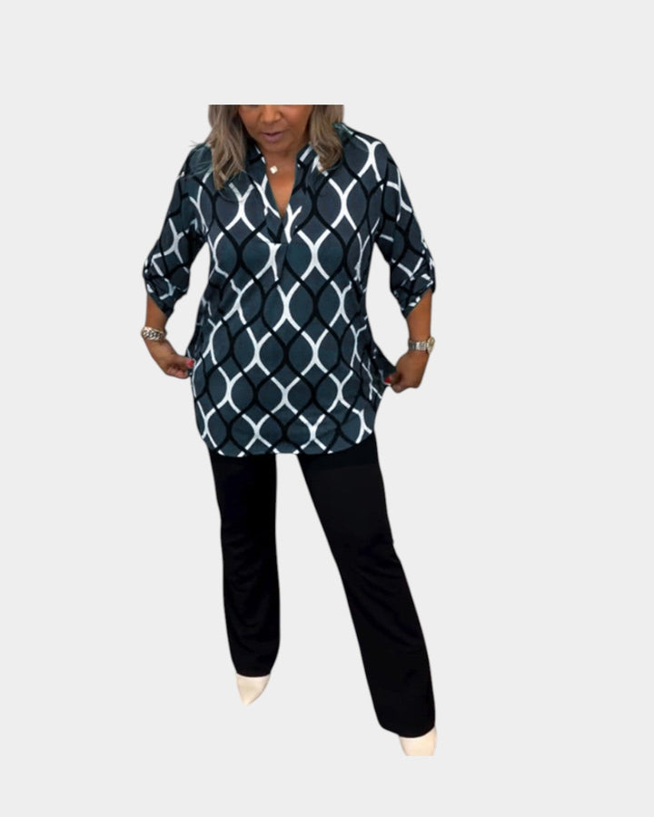 Noor | Blusa con Estampado Gráfico