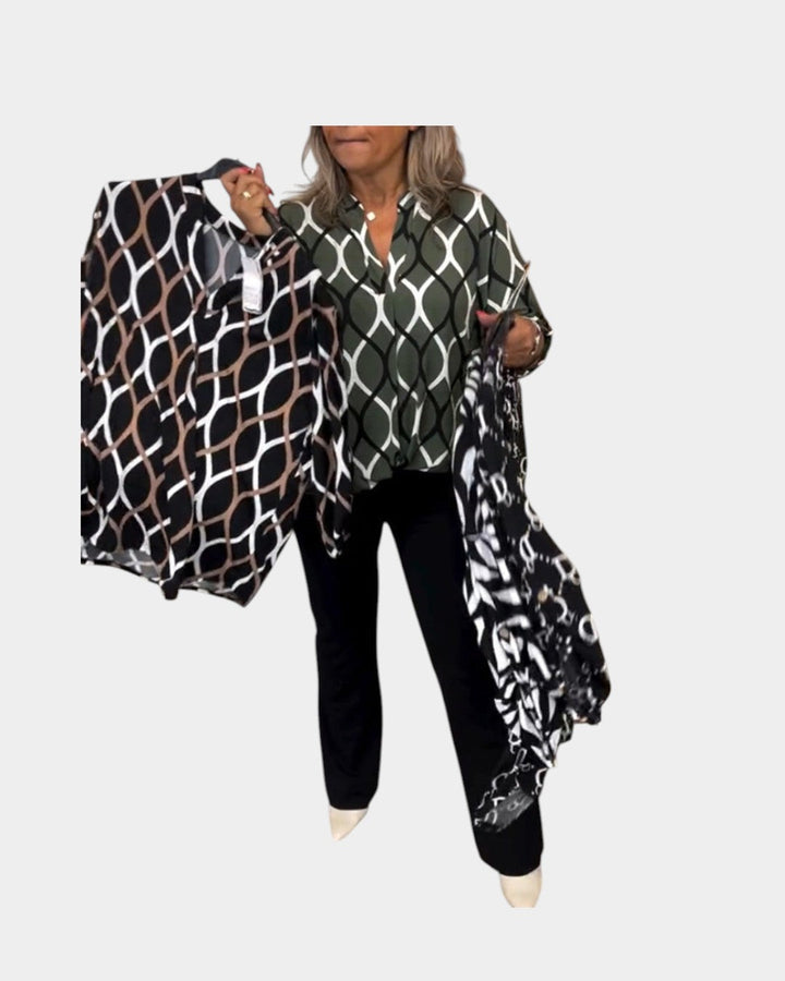 Noor | Blusa con Estampado Gráfico