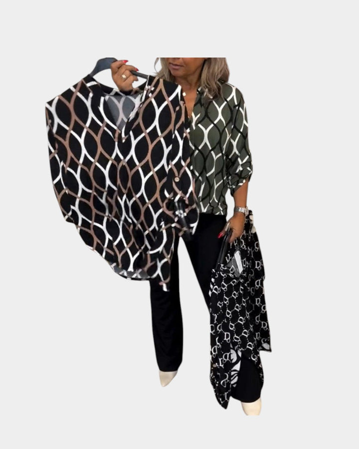 Noor | Blusa con Estampado Gráfico