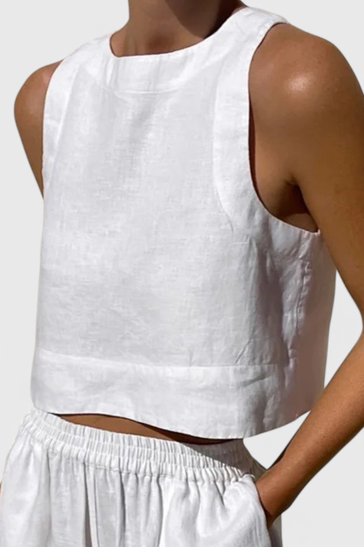 Avelina | Conjunto Minimalista en Algodón y Lino Ligero