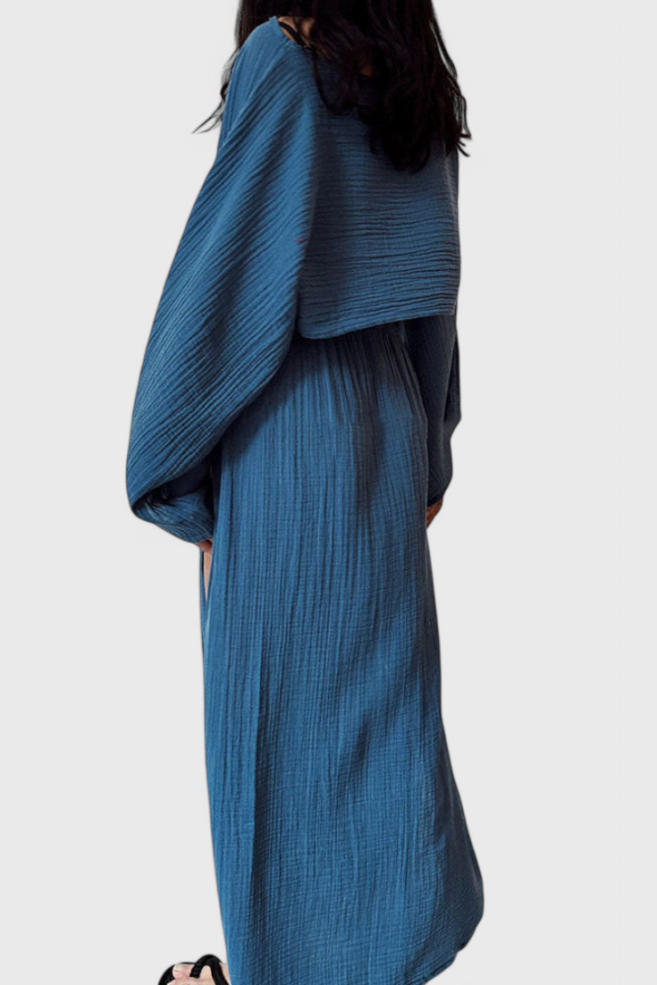 Martha | Conjunto de Dos Piezas con Falda de Abertura Alta