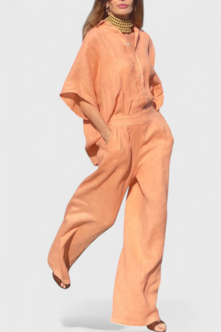 Adesua | Conjunto Casual de Verano en Algodón-Lino