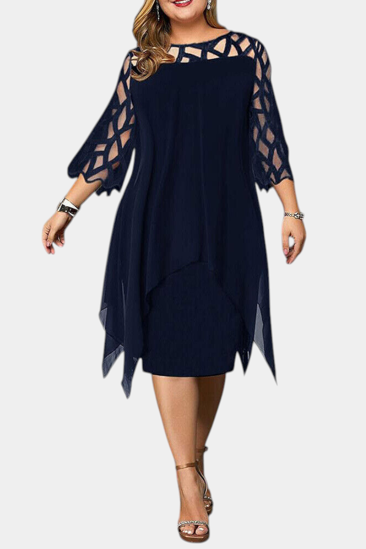 Yana | Vestido Talla Grande con Mangas de Encaje