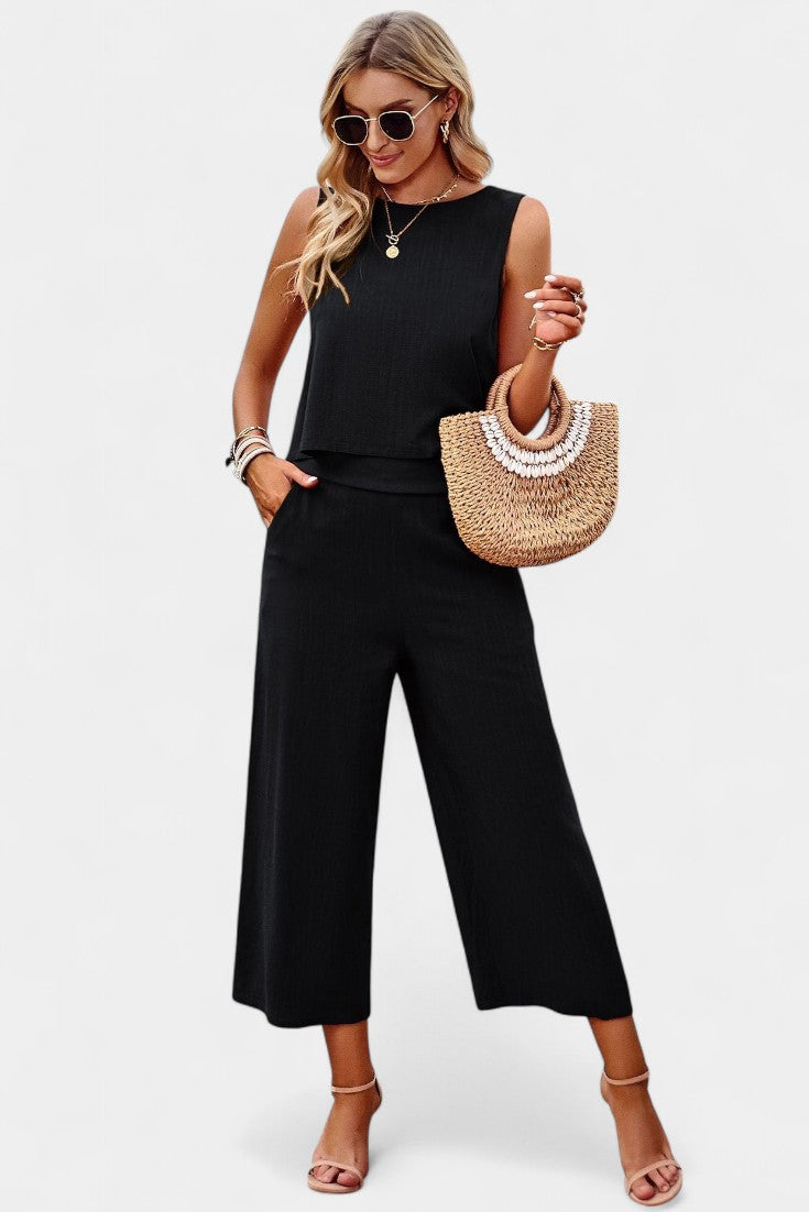 Lavinia | Conjunto de Top y Shorts Fluidos Boho