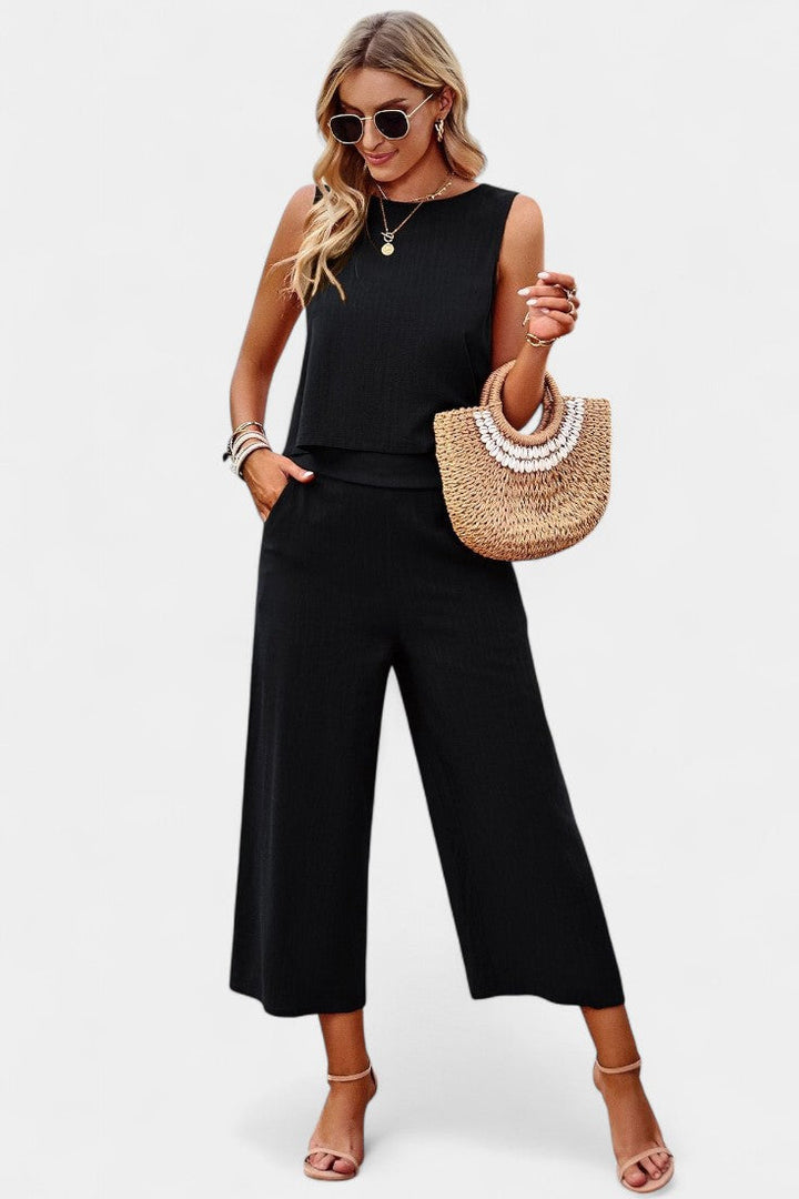 Lavinia | Conjunto de Top y Shorts Fluidos Boho