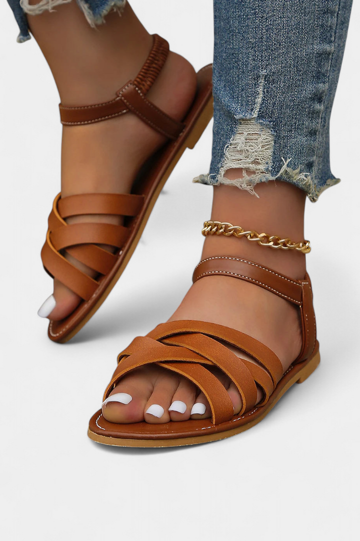 Romee | Sandalias Planas con Tiras y Comodidad Todo el Día