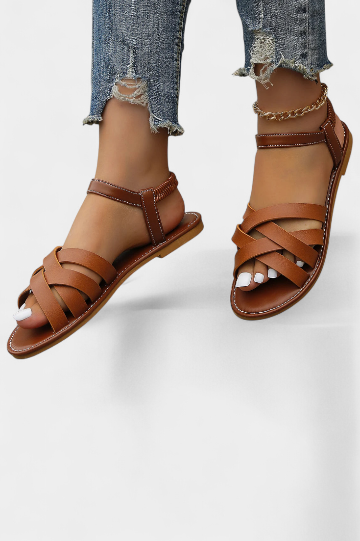 Romee | Sandalias Planas con Tiras y Comodidad Todo el Día