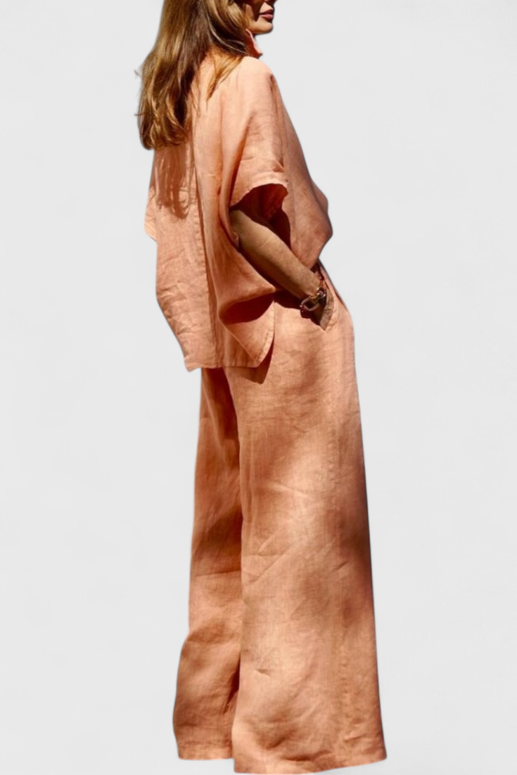 Adesua | Conjunto Casual de Verano en Algodón-Lino