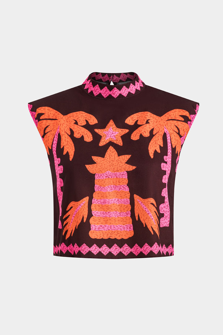 Sloan | Conjunto de Top y Falda Recortada Coconut Palm