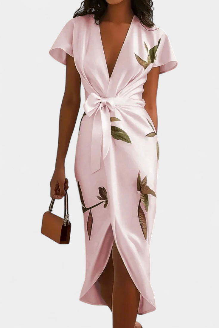 Dhalia | Vestido con Estampado de Hojas