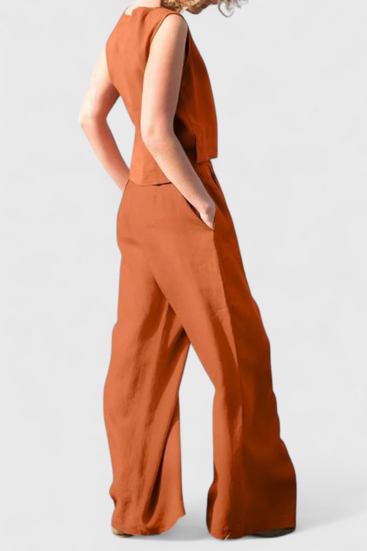 Yvanne | Conjunto Vintage Sin Mangas de Verano