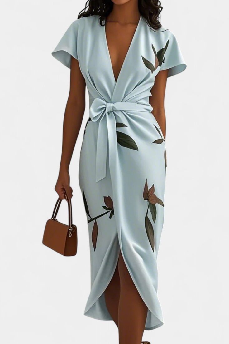 Dhalia | Vestido con Estampado de Hojas